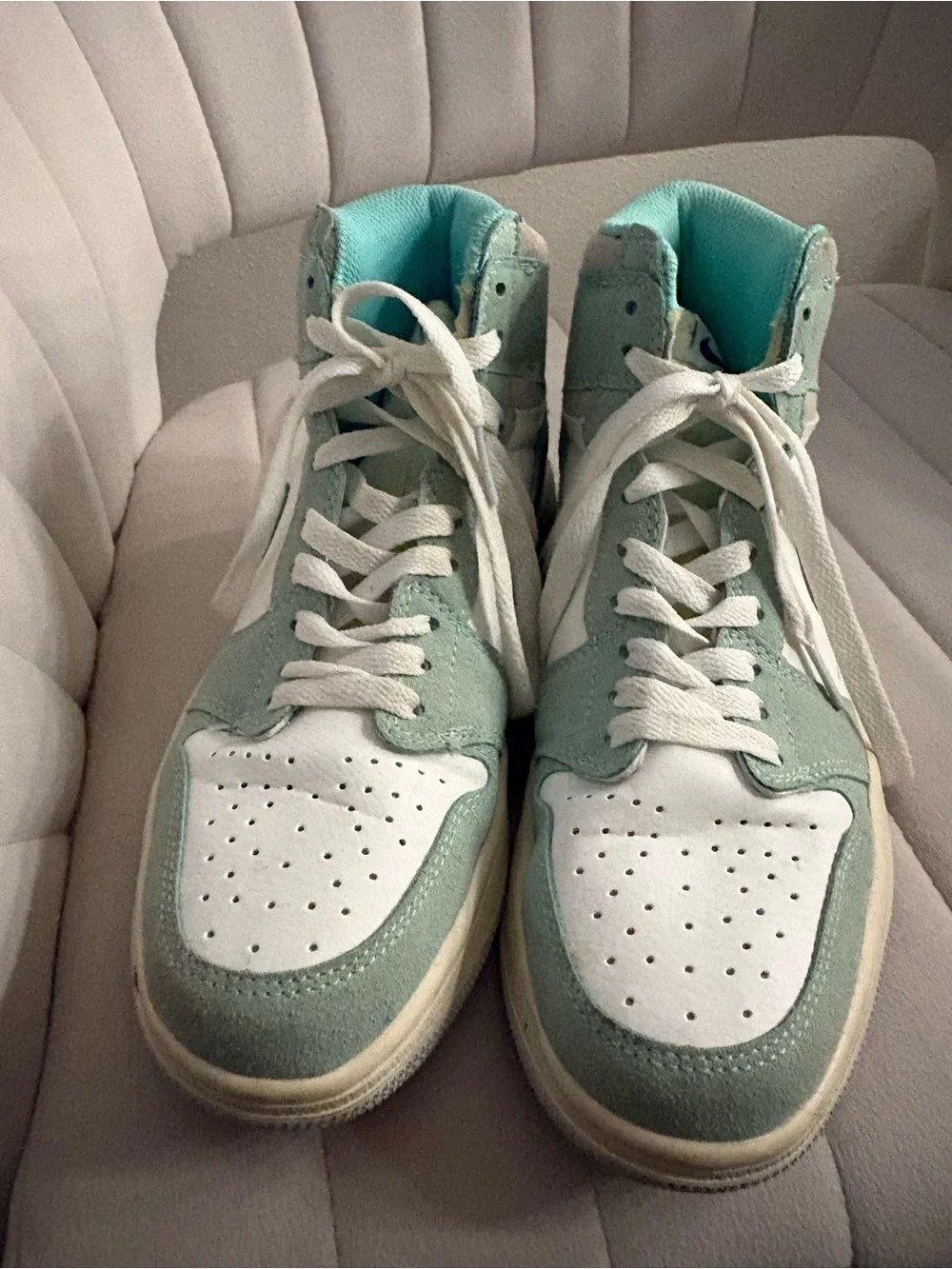 Jordan Air Jordan 1 High OG White and Mint Green Sneakers